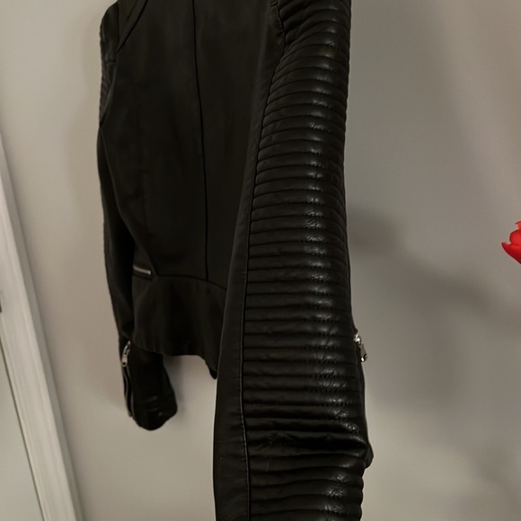 Never Worn! - Faux Leather Moto Jacket - Picture 4 of 4